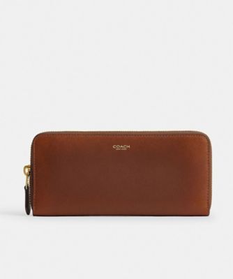 スリム アコーディオン ジップ ウォレット・ラブド レザー | COACH